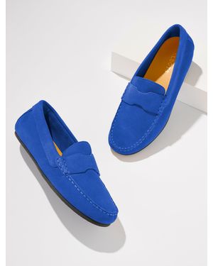 Talbots Parker Suede Moccasins Shoes - Blue