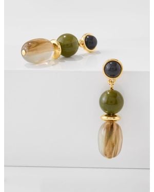 Talbots Oval Bead Drop Earrings - Multicolour
