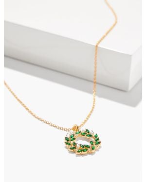 Talbots Wreath Pendant Necklace - White