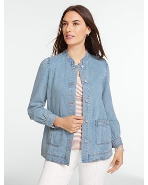 Talbots Luxe Cotton Denim Jacket - Blue