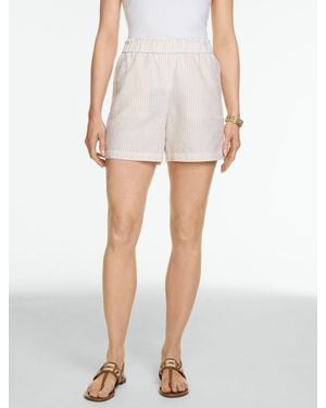 Talbots Washed Linen Pull-on Shorts - White