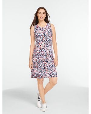 Talbots Out & About Zip Front Dress - White