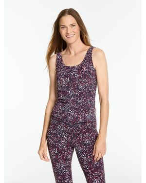 Talbots Studio Stretch Built-in Bra Tank Top - Purple