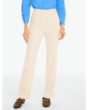 Talbots Southampton Tailored Stretch Straight Leg Trousers - White