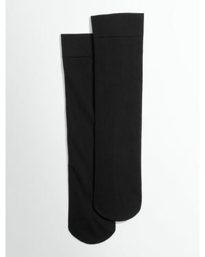Talbots Microfiber Trouser Socks - Black