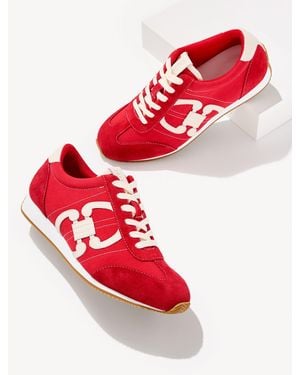 Talbots Alex Status Herringbone Suede Trainers - Red