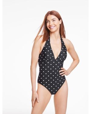 Talbots Aqua Club Halter One-piece Swimsuit - Black