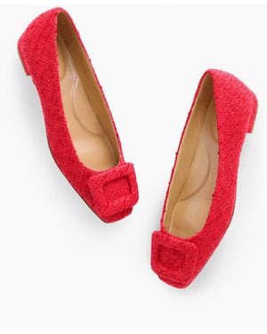 Talbots Sutton Buckle Flats - Red