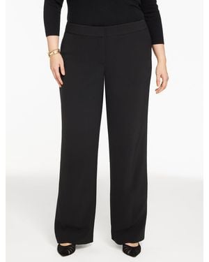 Talbots Wide Leg Stretch Crepe Pants - Black