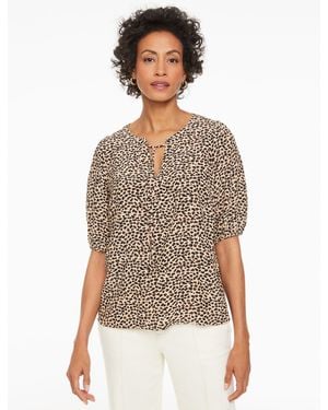 Talbots Tie Neck Top - Multicolour