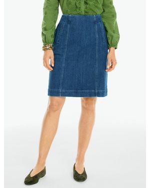 Talbots Denim A-line Skirt - Blue