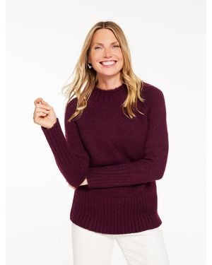 Talbots Mockneck Metallic Jumper - Purple