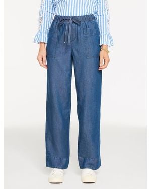 Talbots Straight Leg Pull-on Pants - Blue