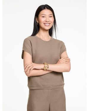 Talbots Extended Shoulder Crewneck Sweater - Multicolour