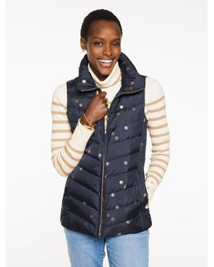 Talbots Down Puffer Vest - Blue