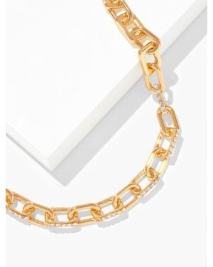 Talbots Sculpted Link Necklace - White