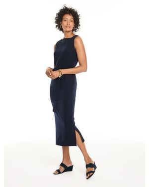 Talbots Knit Kit Bateau Neck Midi Dress - Blue