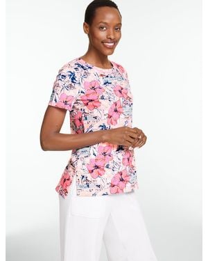 Talbots Supersoft Jersey Short Sleeve Crewneck T-shirt - White