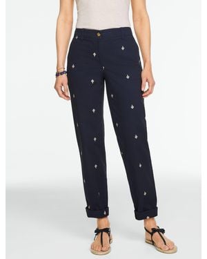 Talbots Heritage Twill Everyday Chinos Trousers - Blue