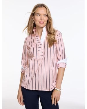 Talbots Non-iron Popover Shirt - Pink