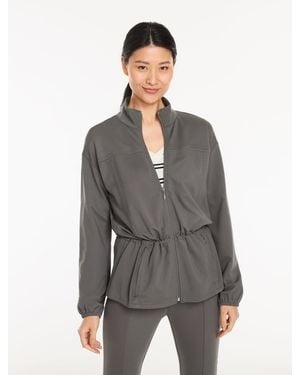 Talbots Tech Stretch Full-zip Jacket - Gray