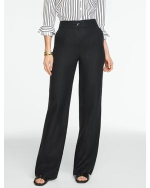 Talbots Linen Wide Leg Pants - Black