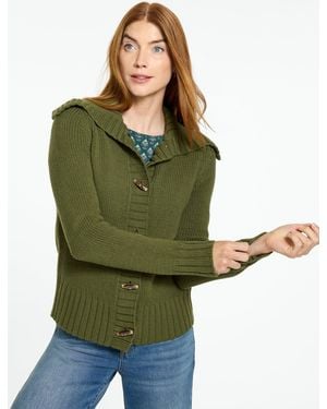 Talbots Button Front Jumper Jacket - Green