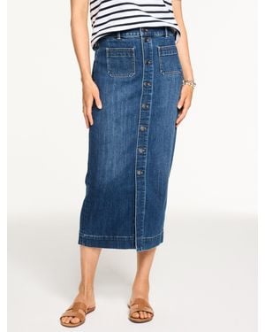 Talbots Denim Midi Skirt - Blue
