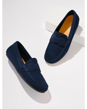 Talbots Parker Suede Moccasins Shoes - Blue