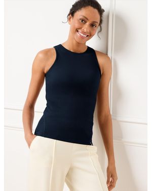 Talbots Contour Stretch Ribbedtank - Blue