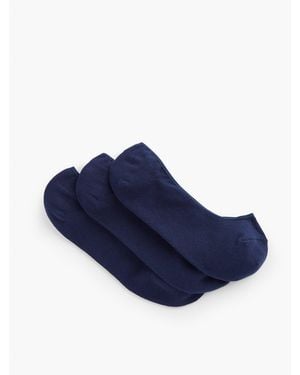 Talbots Three Pair No Show Socks - Blue