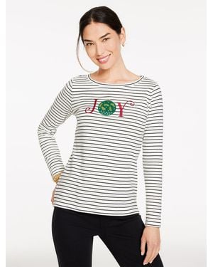 Talbots Long Sleeve Crewneck T-shirt - White