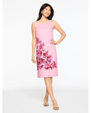 Talbots Rsvp Falling Blooms Shift Dress - Red