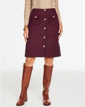 Talbots Twill A-line Skirt - Purple