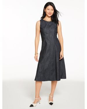 Talbots Refined Denim Midi Dress - Black