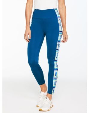 Talbots Sport Fleeceback Leggings - Blue