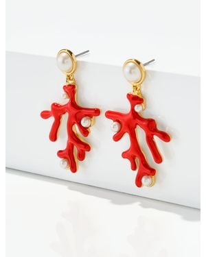 Talbots Kalypsa Drop Earrings - Red
