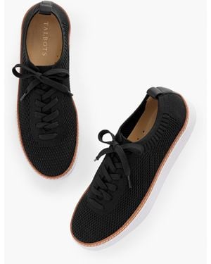 Talbots Brittany Knit Trainers - Black