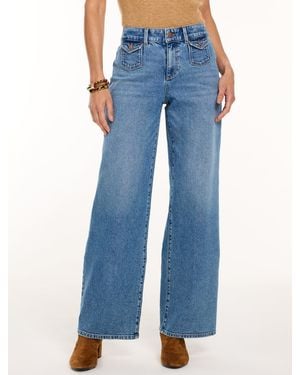 Talbots Relaxed Wide Leg Jeans - Blue