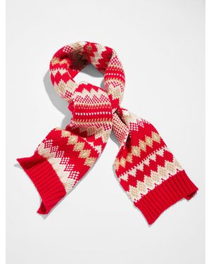 Talbots Twilight Fair Isle Scarf - Red