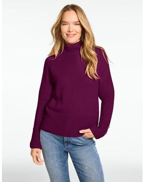 Talbots Mockneck Jumper - Purple