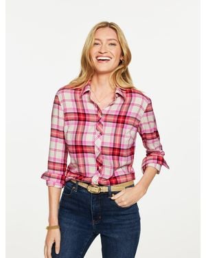 Talbots Flannel Modern Classic Shirt - Red
