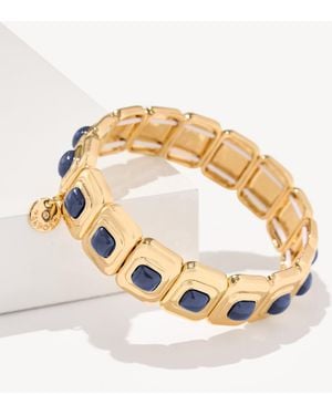 Talbots Linear Geo Stretch Bracelet - Metallic