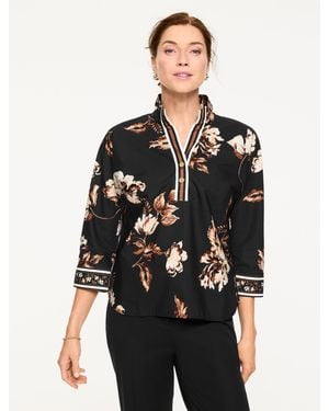 Talbots Poplin Top - Black