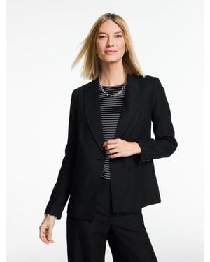 Talbots Classic Linen Blazer - Black
