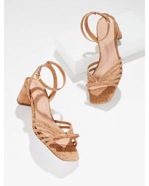 Talbots Lily Strappy Block Heel Sandals - White