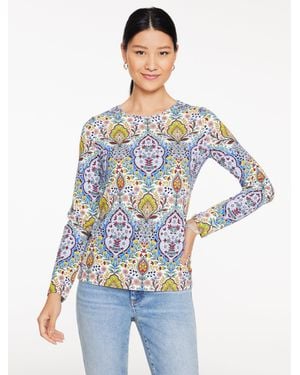 Talbots Long Sleeve Crewneck T-shirt - Blue