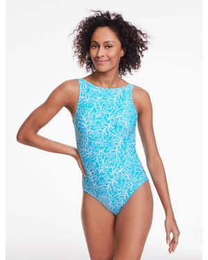 Aqua Club Boatneck One-piece Swimsuit - Blue