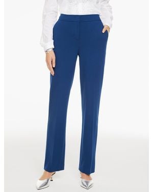 Talbots Luxe Ponte Straight Leg Trousers - Blue