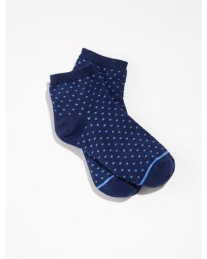 Talbots Diamond Crew Socks - Blue